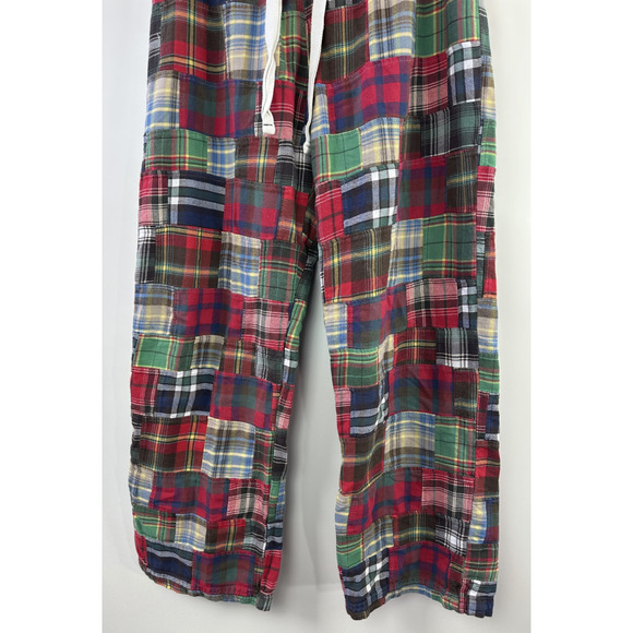 American Eagle Outfitters Patchwork Madras Plaid Pajama Pj Pants Men's Medium - Picture 4 of 16